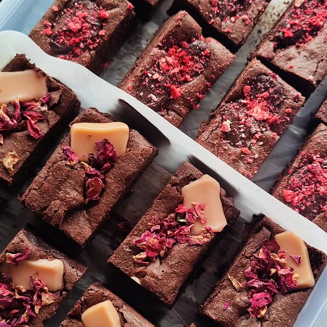 Brownie and blondie assortment for events